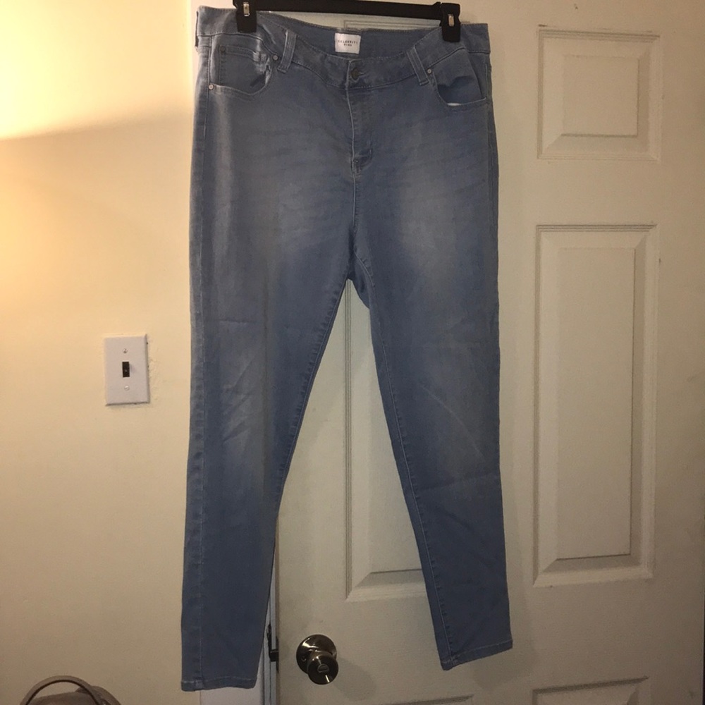 Celebrity Pink Light Blue Midrise Skinny Jeans